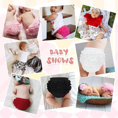 Durio Baby Bloomers for Toddler Girls - Soft Ruffle Diaper Cover Set
