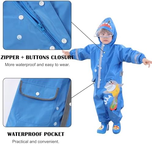 Fewlby Cute Toddler Rain Jacket