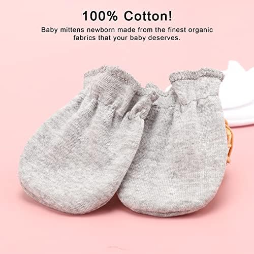 DRESHOW Baby mittens Soft Elastic 8 Pairs for 0-6 Months