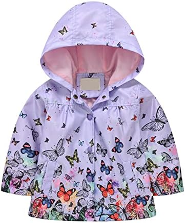 Cutie Dino Rain Jacket for Toddler Lightweight Windproof Breathable Boys Girls Outfit