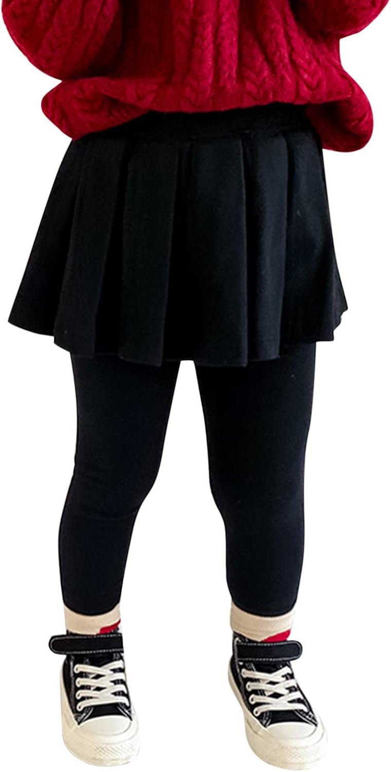 Ruffle Tutu Skirt for Toddlers - Stretchy Thermal Tights