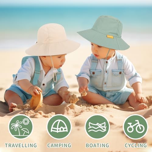 2-Pack Baby Sun Hat with UPF 50 UV Protection for Summer