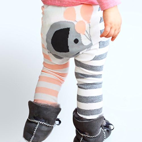 Doodle Pants Leggings Blue Rainbow Pink Elephant 10 words