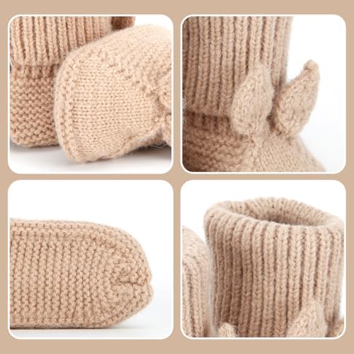 Loyfoky Baby Booties Newborn First Walkers Knit Boots Warm Crib Socks