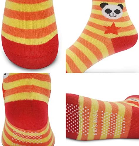 SkiBeaut Non-Slip Crew Socks for Babies Kids 0-7