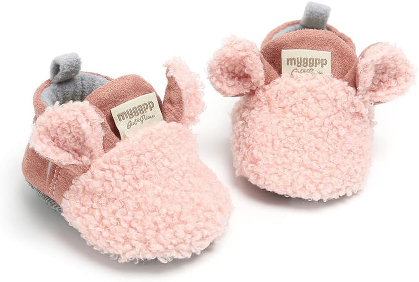 GDSDYM Baby Booties Cozy Fleece Slippers Soft Warm and Easy to Wear