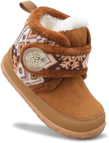 Cute Toddler Slippers for Boys Girls Cozy Winter Boots with Fuzzy Sole