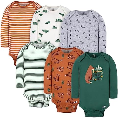 Gerber Baby Boys 6-Pack Long-Sleeve Onesies