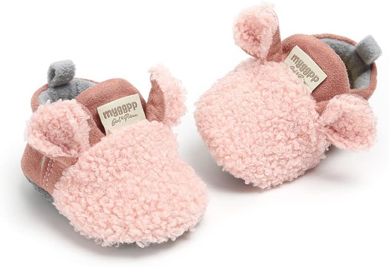 GDSDYM Baby Booties Cozy Fleece Slippers Soft Warm and Easy to Wear