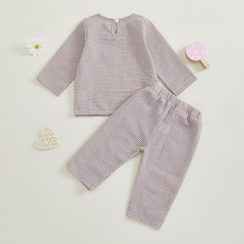 Adorable Plaid Outfit Set for Fall and Winter
