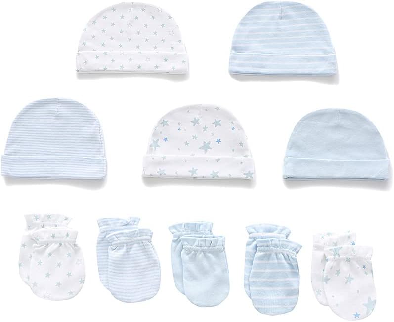 Mamimaka Baby Caps Mittens Thick Socks for Boys Girls