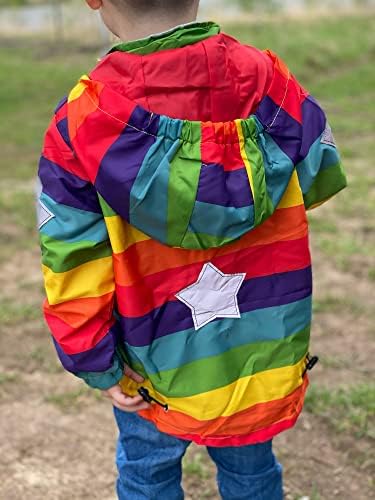 Toddler Rainbow Hooded Windbreaker for Boys and Girls