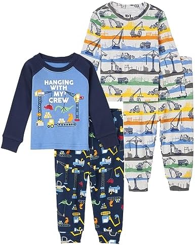 Premium Comfort Construction Vehicle Pajama Set for Boys