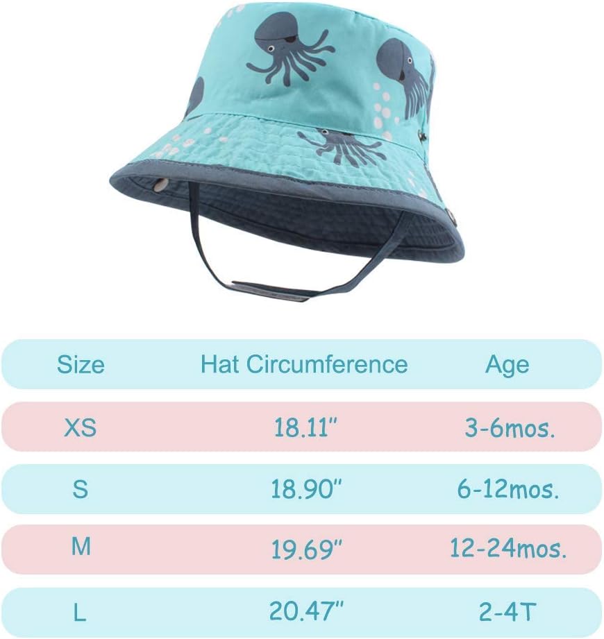 Adjustable Baby Sun Hat for Boys Girls UV Protection UPF 50