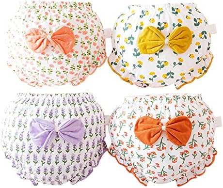 Soft Supportive Training Pants for Infant Girls 4-Pack