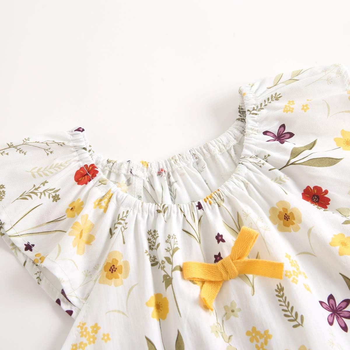 Sanlutoz Summer Baby Girl Clothing Set Floral Cotton Top and Bloomers