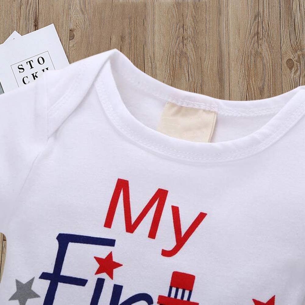 XFGLCK 4th of July Newborn Shorts Set