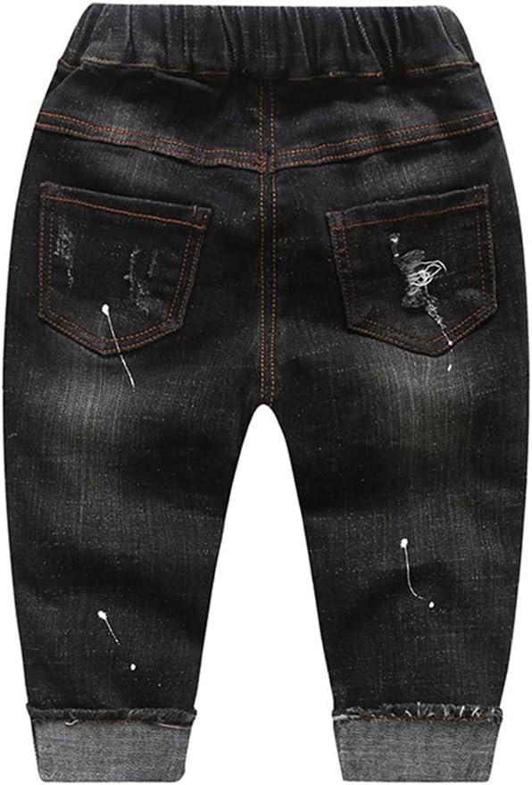 KIDSCOOL SPACE Ripped Elastic Jeans for Kids
