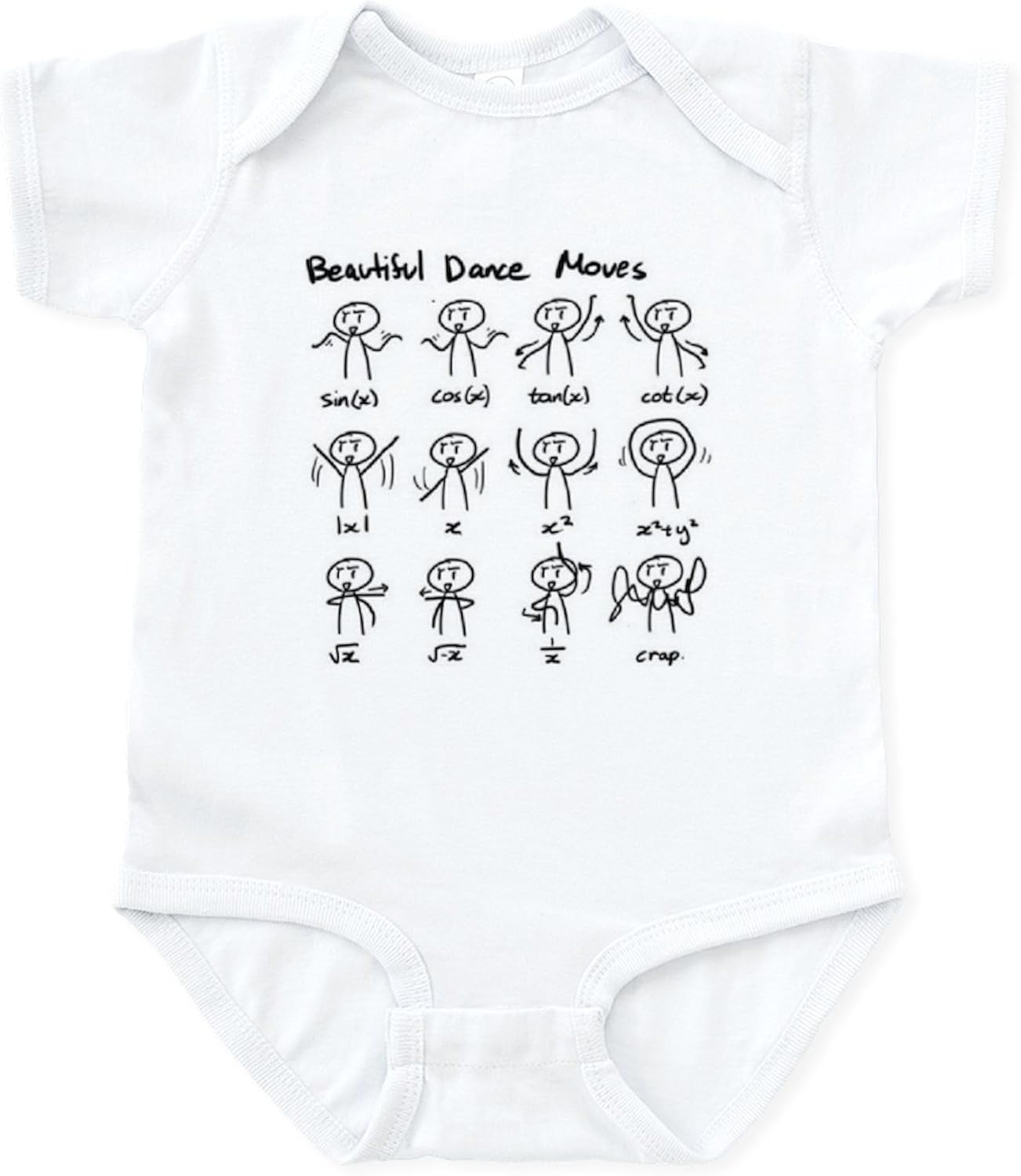 CafePress Beautiful Math Dance Moves Body Suit - Cute Newborn Romper Gift
