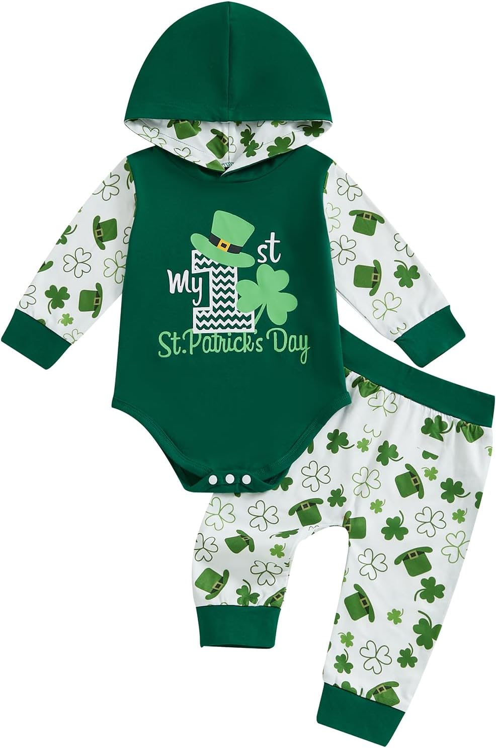 BemeyourBBs St Patricks Day First Day Baby Romper Set