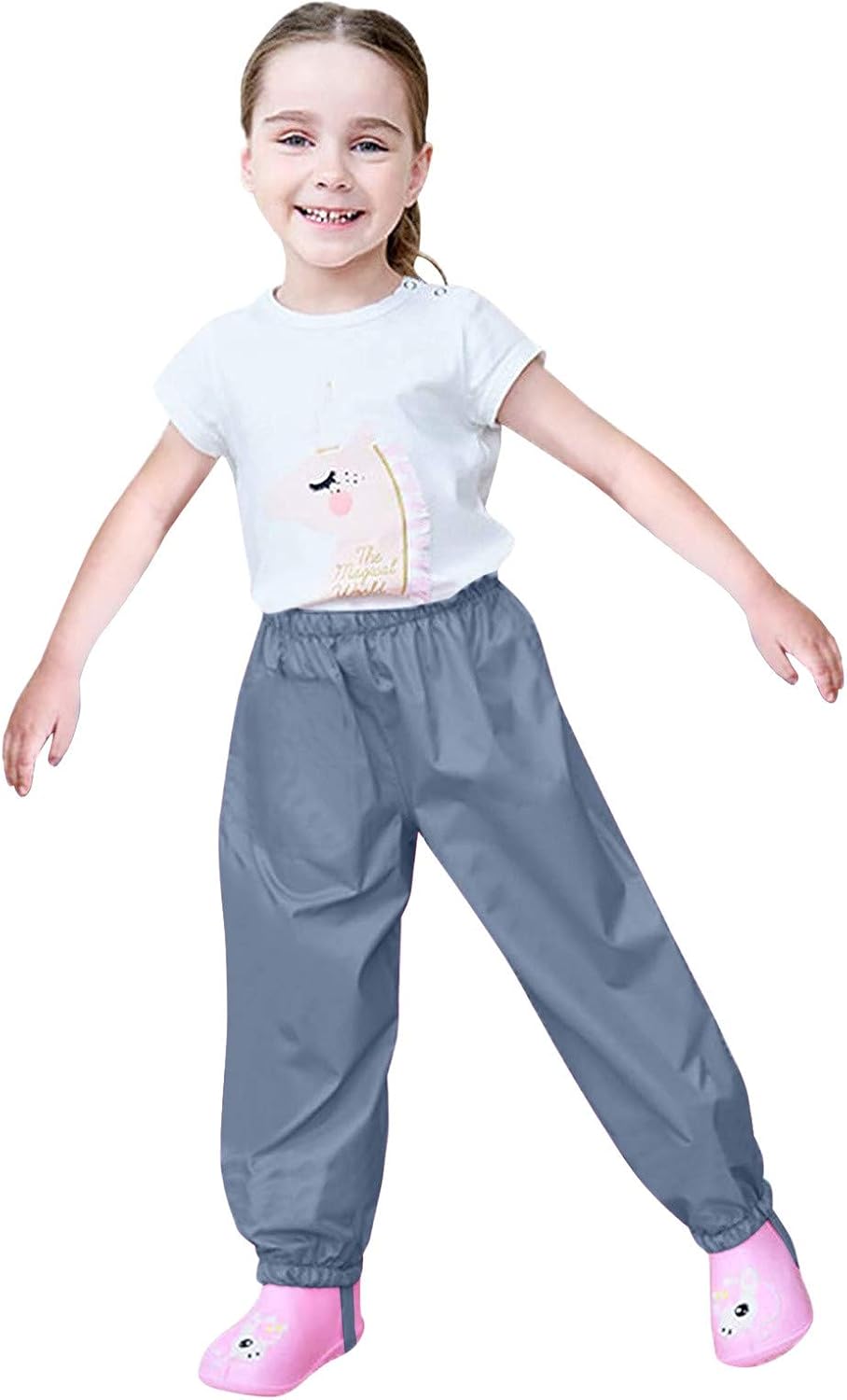 RNTOP Kids REVWXYZ Waterproof suspender Rain Jacket
