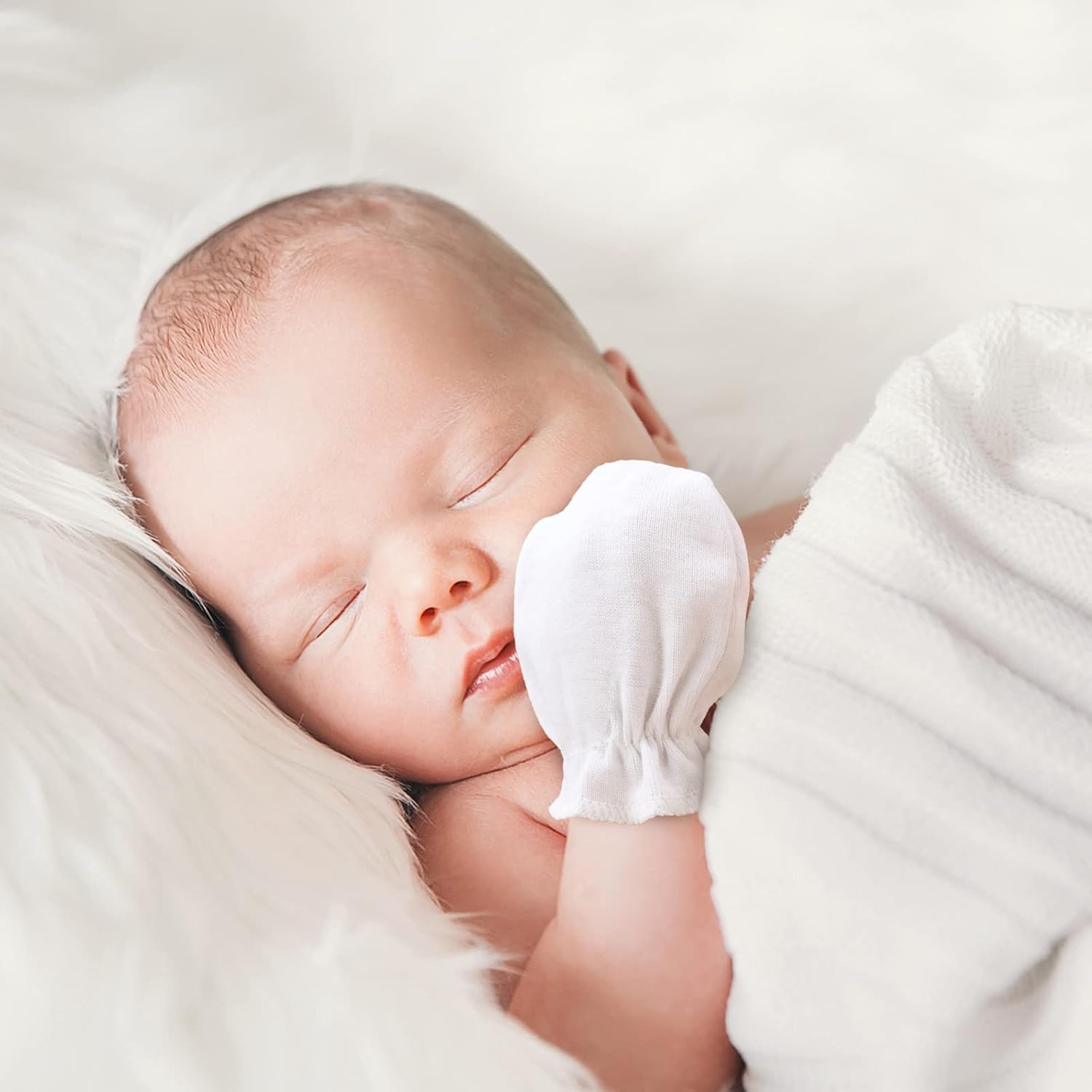 DRESHOW Baby mittens Soft Elastic 8 Pairs for 0-6 Months