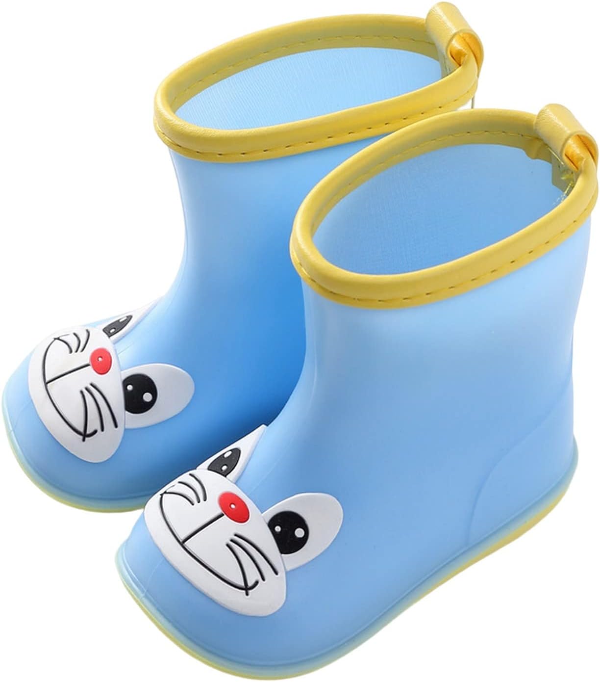Fun Blue Cat Cartoon Rain Boots for Kids