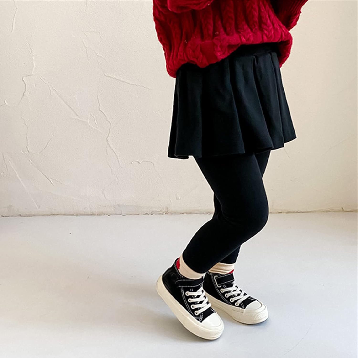 Ruffle Tutu Skirt for Toddlers - Stretchy Thermal Tights