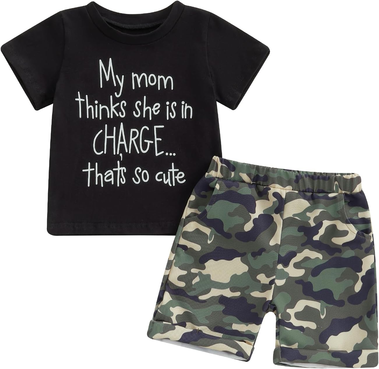 Wdehow Toddler Boys Summer Camouflage Sets