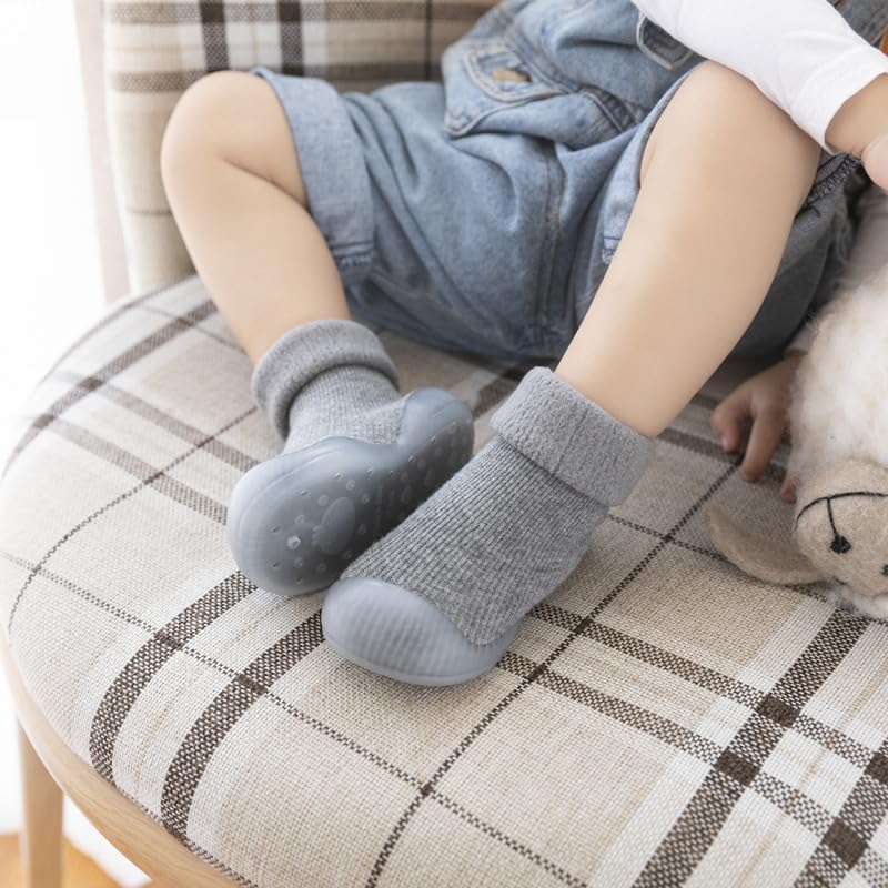 Warm and Non-Slip Socks for Toddler Shoes