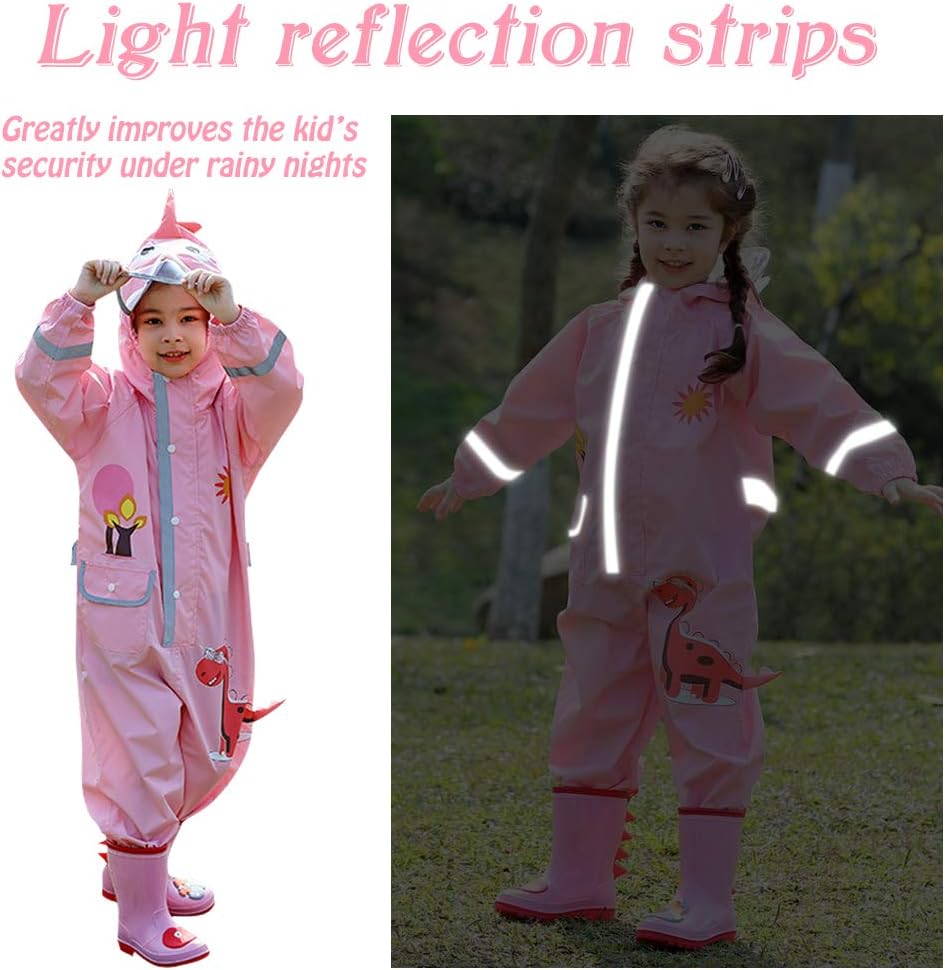 Rainy Day Fun Dinosaur-Printed Toddler Raincoat