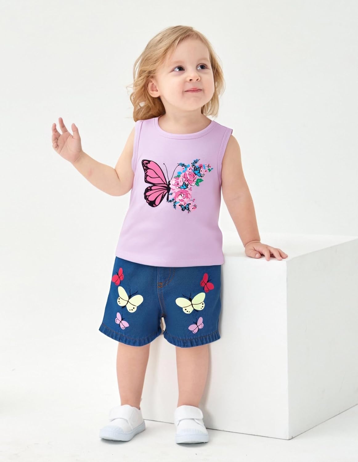 Mikrdoo Baby Girl Clothing Toddler Newborn toage summer outfits set