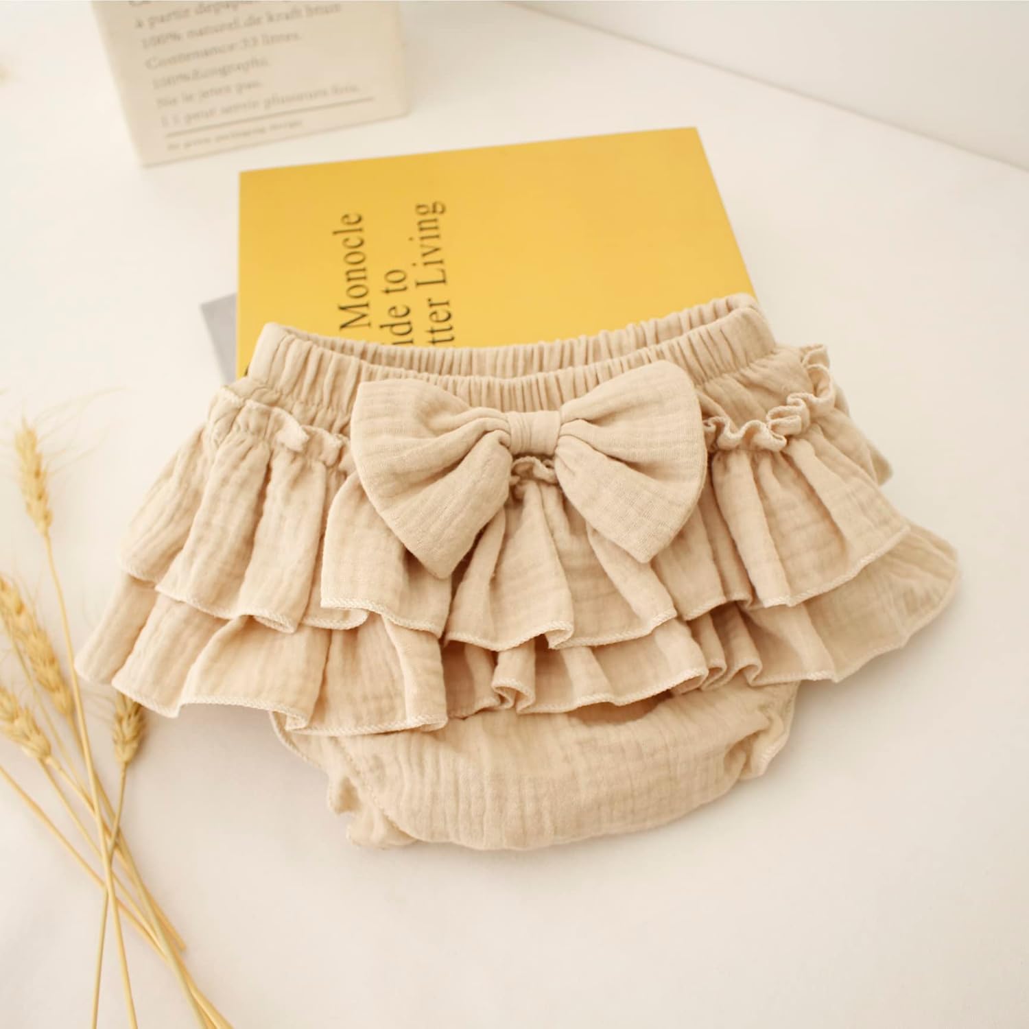 Newborn Girl Cotton Skirt Set with Built-in Shorts