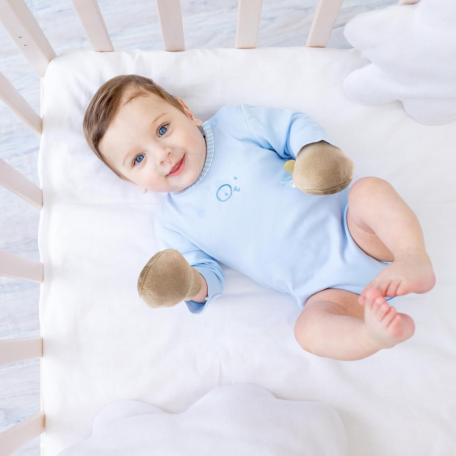 Perfect for growing soft no-scratch baby mittens
