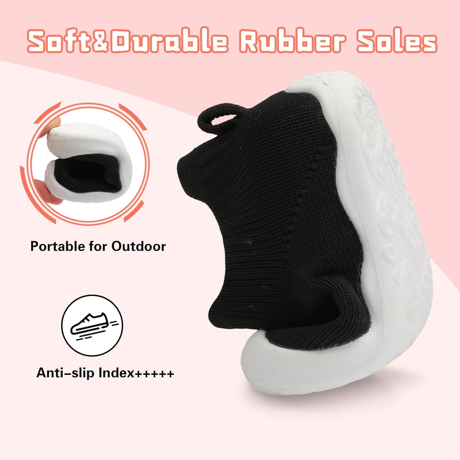 Adorable Soft Sock Shoes Non-Slip Baby Shirts Breathable for Kids