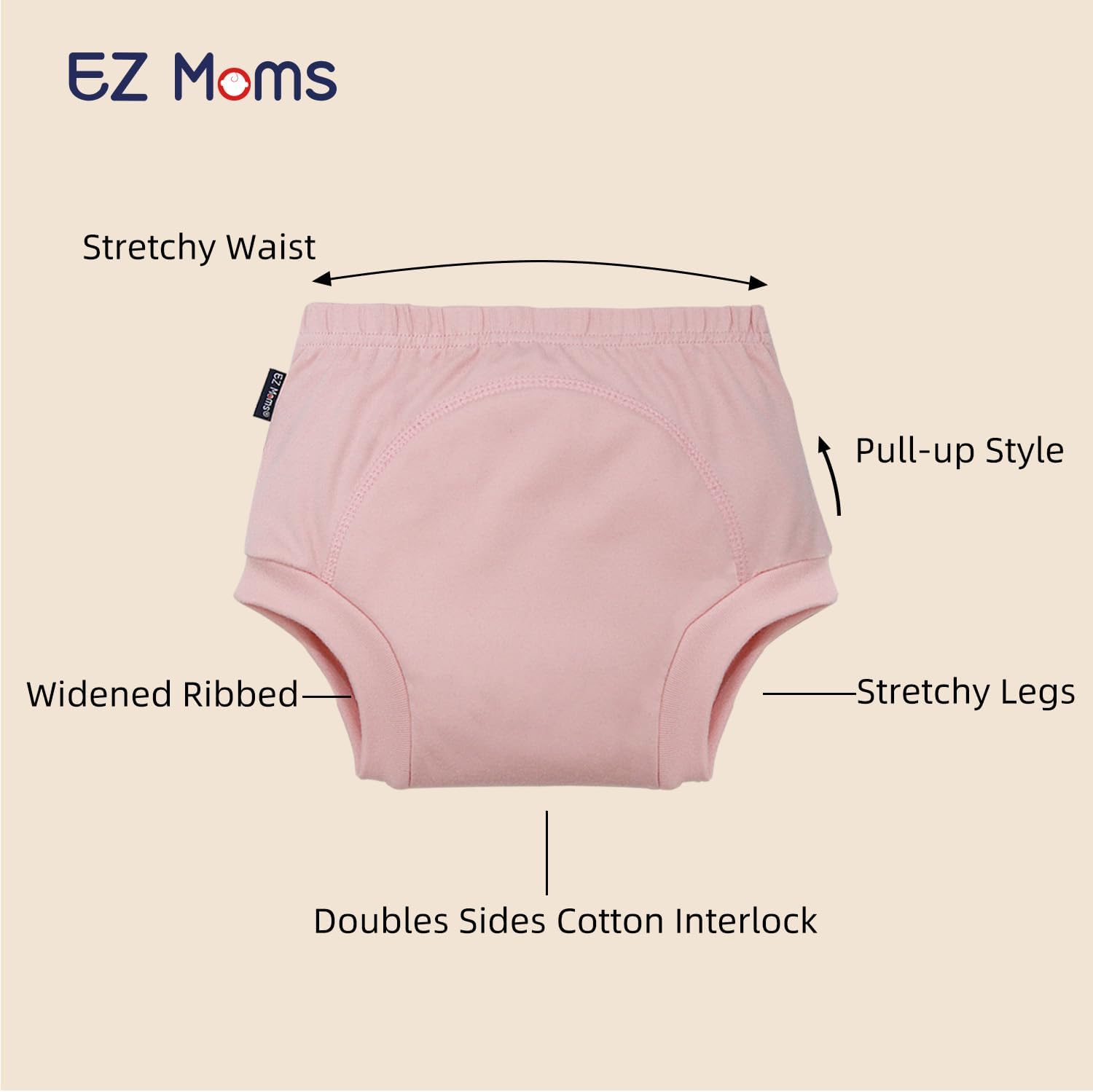 EZ Moms 6-Pack Toddler Potty Training Underwear