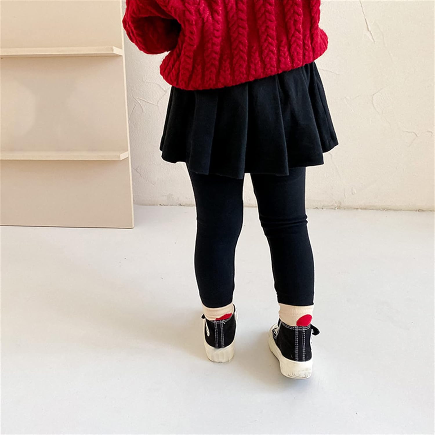 Ruffle Tutu Skirt for Toddlers - Stretchy Thermal Tights