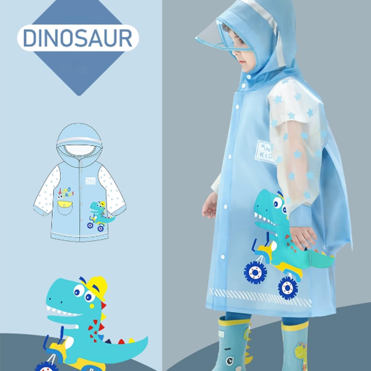 Bright Cute Kids Rain Coats for Boys Girls