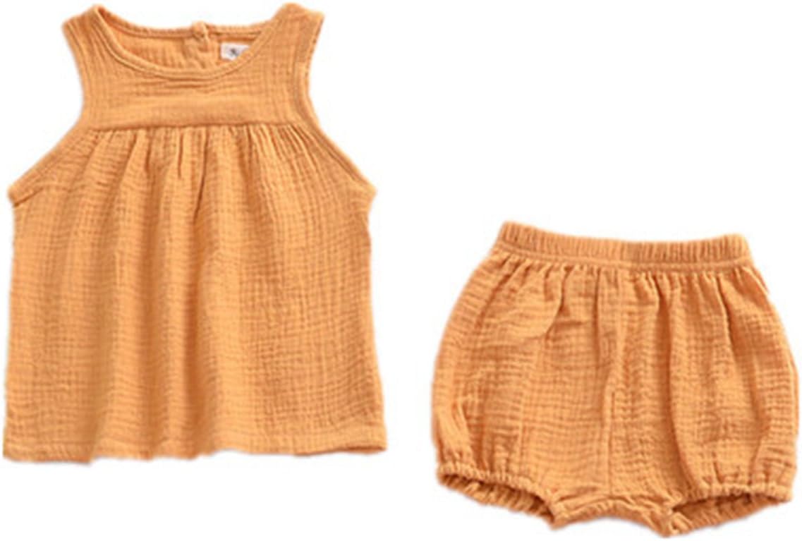 AYIYO Baby Girl Tank Top and Bloomers Set
