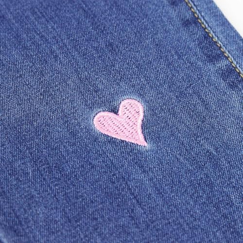 KIDSCOOL SPACE Baby Little Girls Washed Denim Jeans