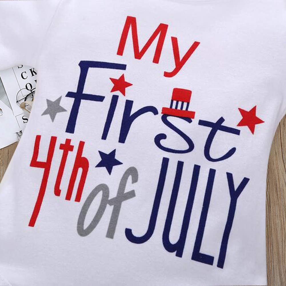 XFGLCK 4th of July Newborn Shorts Set