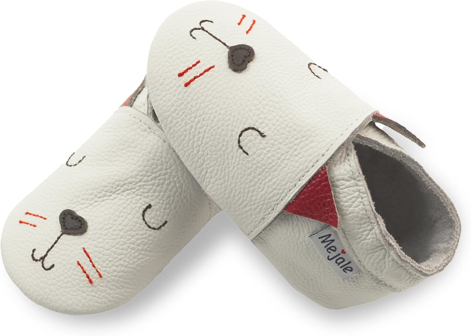 Mejale Baby Moccasins - Soft Leather Slip-On Walkers with Butterfly Design