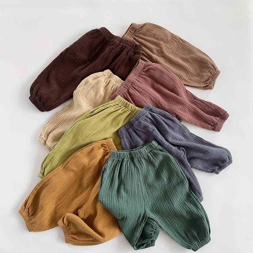 stackable lightweight soft comfortable Linen Pants for Kids
