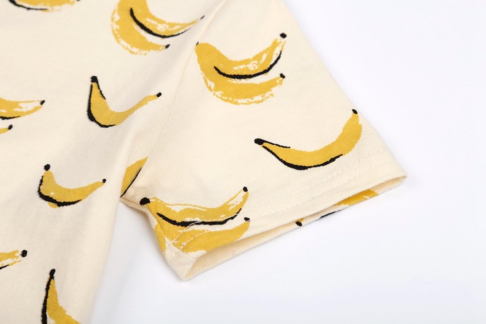 Sanlutoz Toddler Boys Banana T-Shirt Cotton Shorts Set