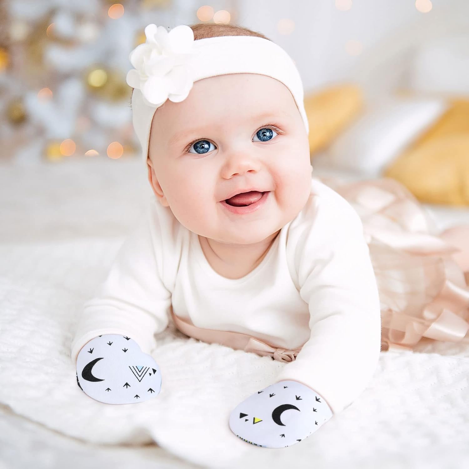Geyoga 6 Pair Newborn Baby Mittens No Scratch