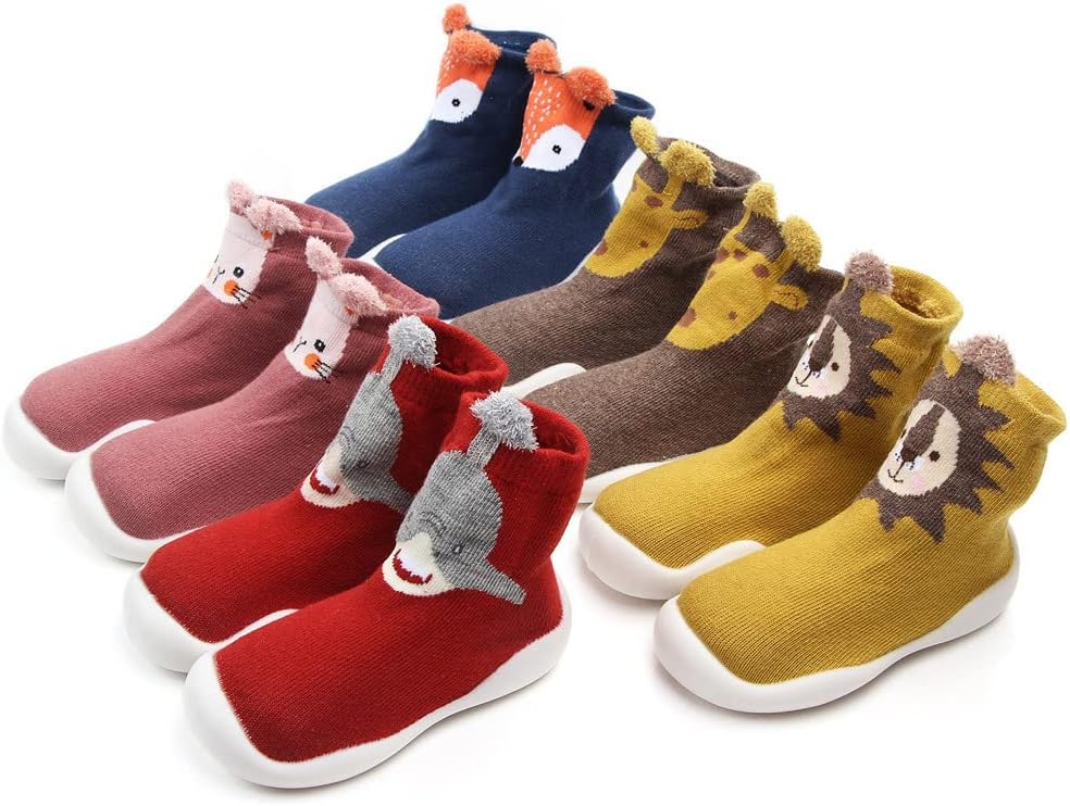 HOWELL Baby Unisex Anti-Skid Cartoon Animal Slippers