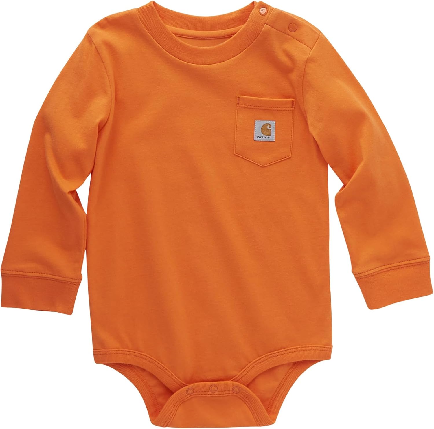 Carhartt Unisex Baby Long-Sleeve Pocket Bodysuit for Little Ones