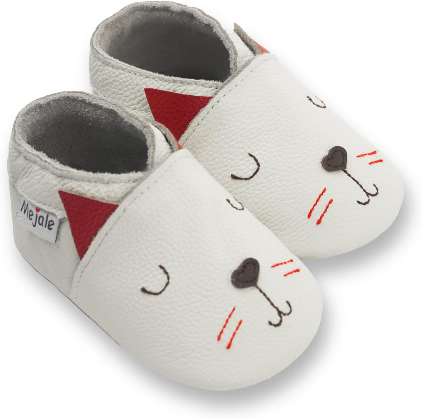 Mejale Baby Moccasins - Soft Leather Slip-On Walkers with Butterfly Design