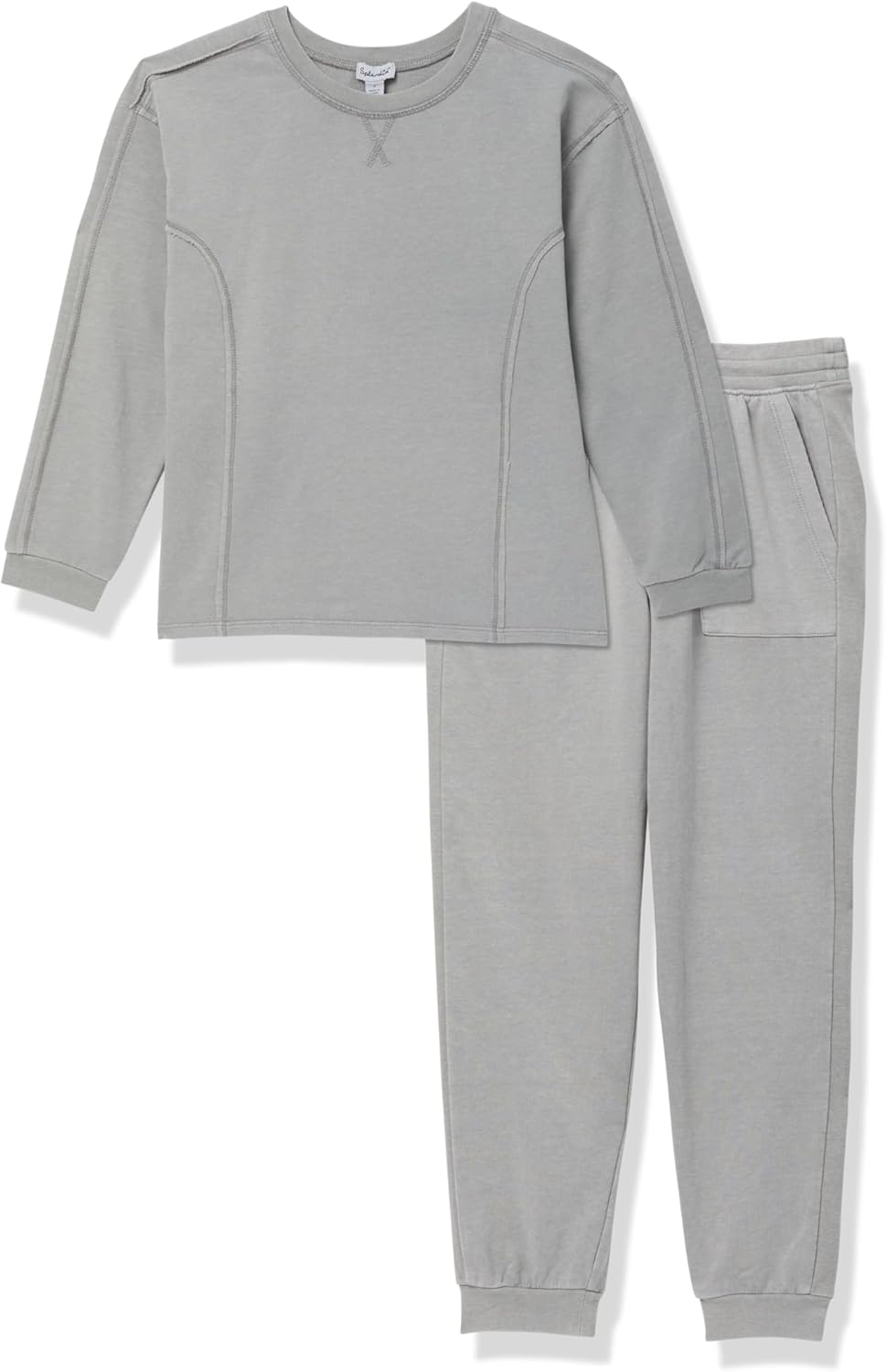 Soft Mineral Wash Jogger Set for Baby Girls