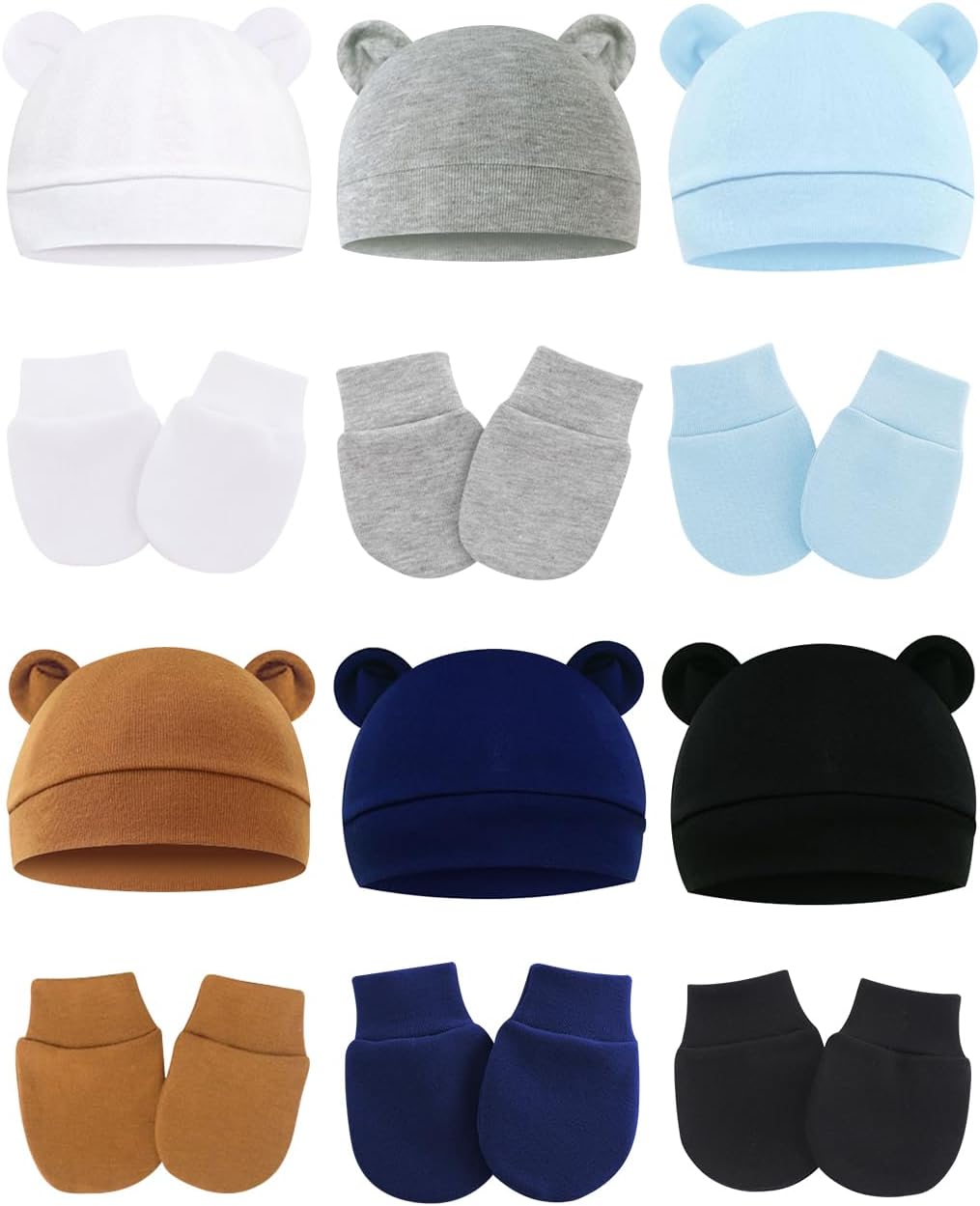Soft Stretchy No-Scratch Baby Mittens for Newborns Made in USA